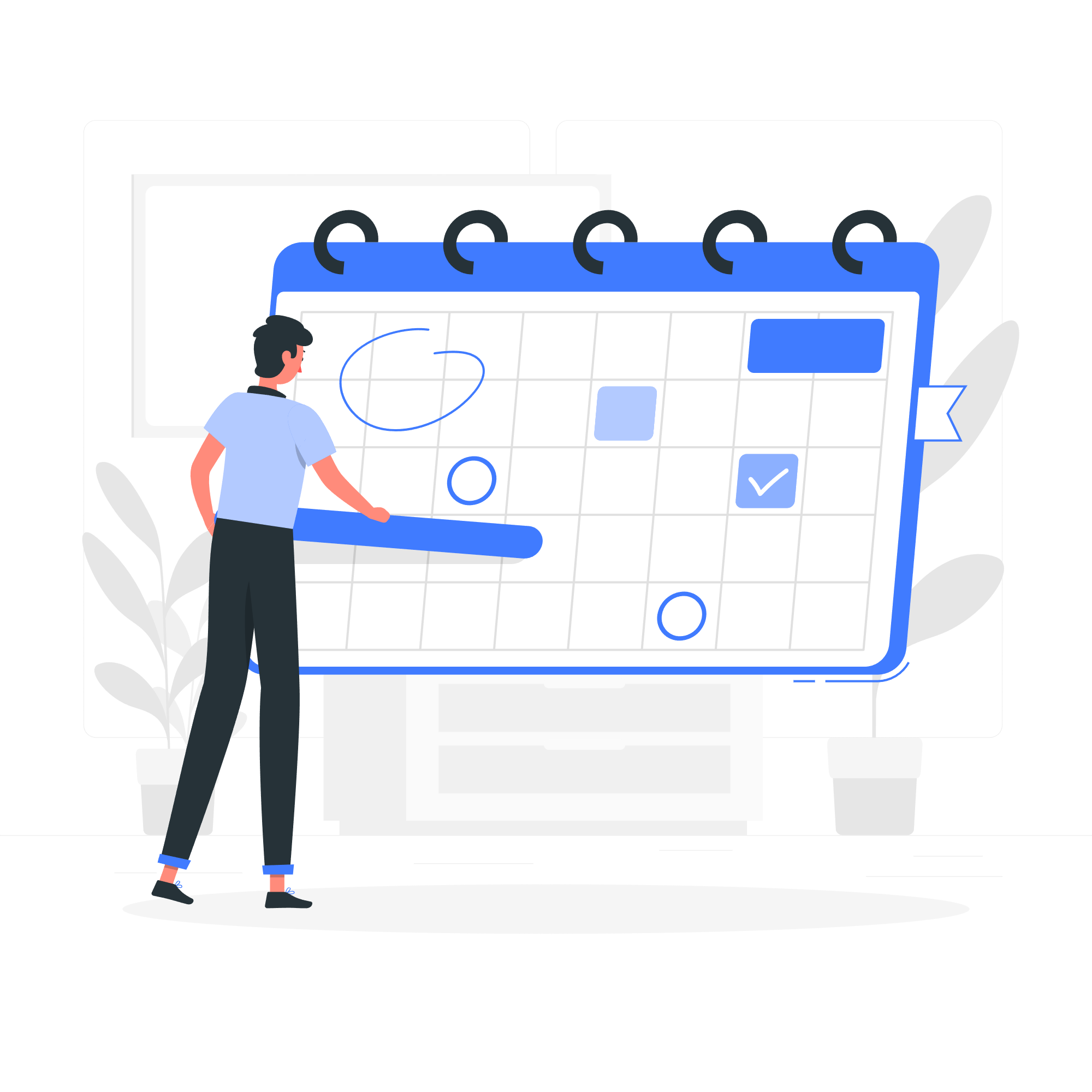 Online Buchung Illustration