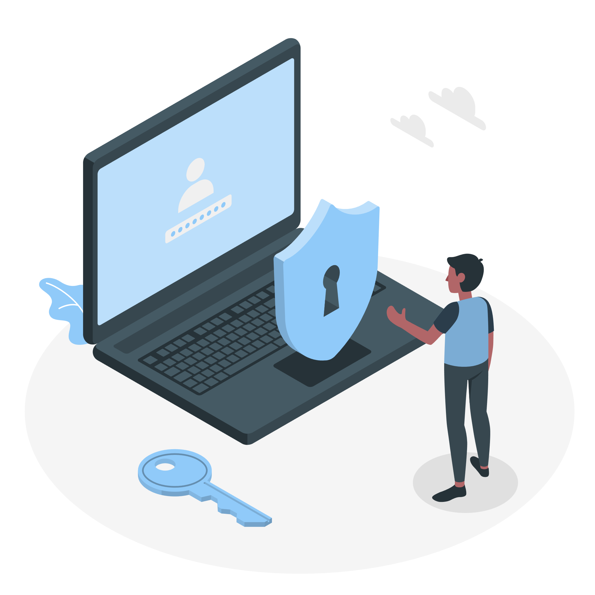 PsychDesk Sicherheitsarchitektur Illustration